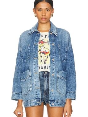 LOOKING FOR: Avery Denim Jacket in Got The Blues - Free People XS